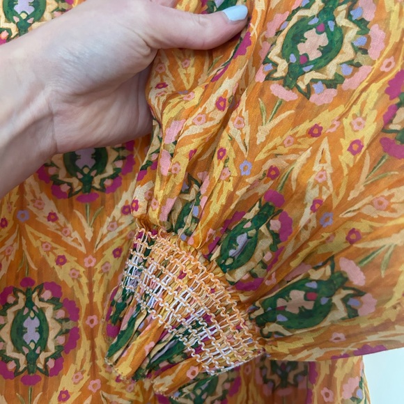 Marie Oliver Imogene Blouse marigold Trellis - Picture 6 of 6